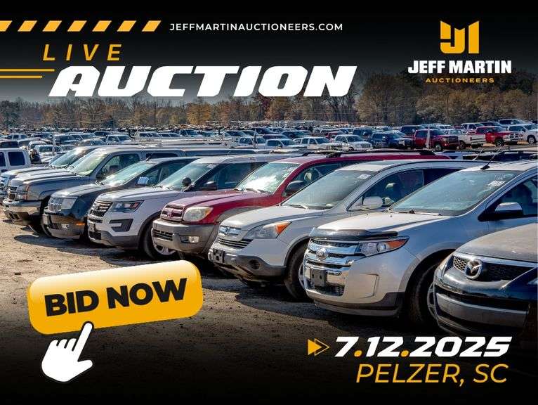 SOUTHEAST AUTOMOBILE AUCTION FEATURING VEHICLES, BOATS, MOTORCYCLES, RV’S - JULY 12TH @ 9AM ET