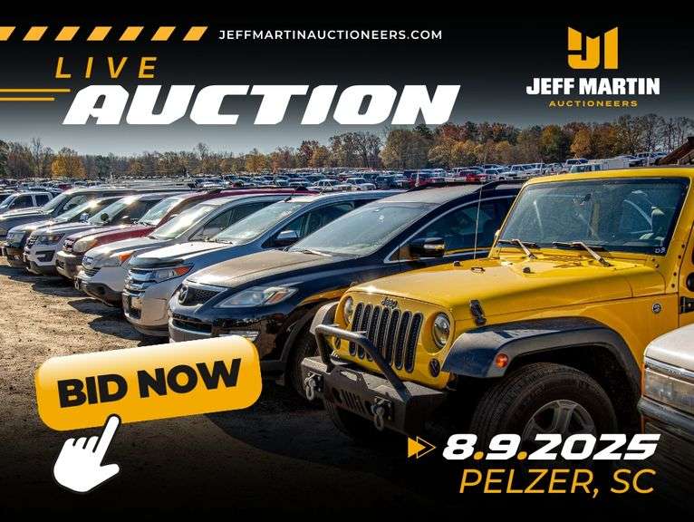 SOUTHEAST AUTOMOBILE AUCTION FEATURING VEHICLES, BOATS, MOTORCYCLES, RV’S - AUGUST 9TH @ 9AM ET