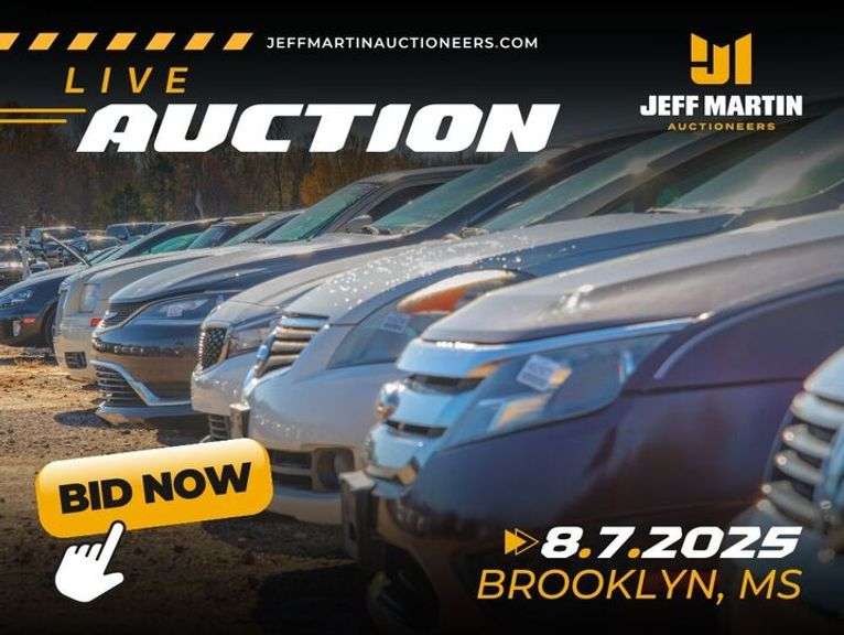SOUTH MISSISSIPPI AUTO AUCTION FEATURING VEHICLES, BOATS, MOTORCYCLES, RV’S - AUGUST 7TH @ 6PM CT