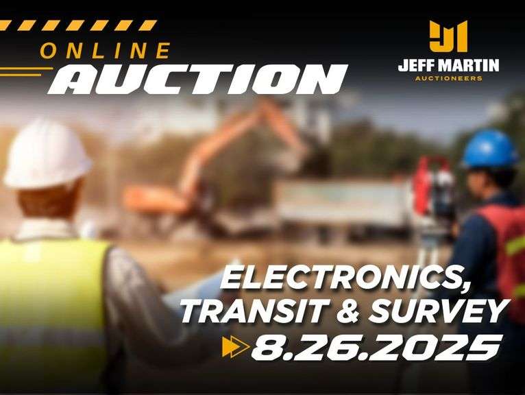 ONLINE ONLY  - ELECTRONICS, TRANSIT & SURVEY EQUIPMENT AUCTION - BEGINS CLOSING AUGUST 26TH @10 AM CT