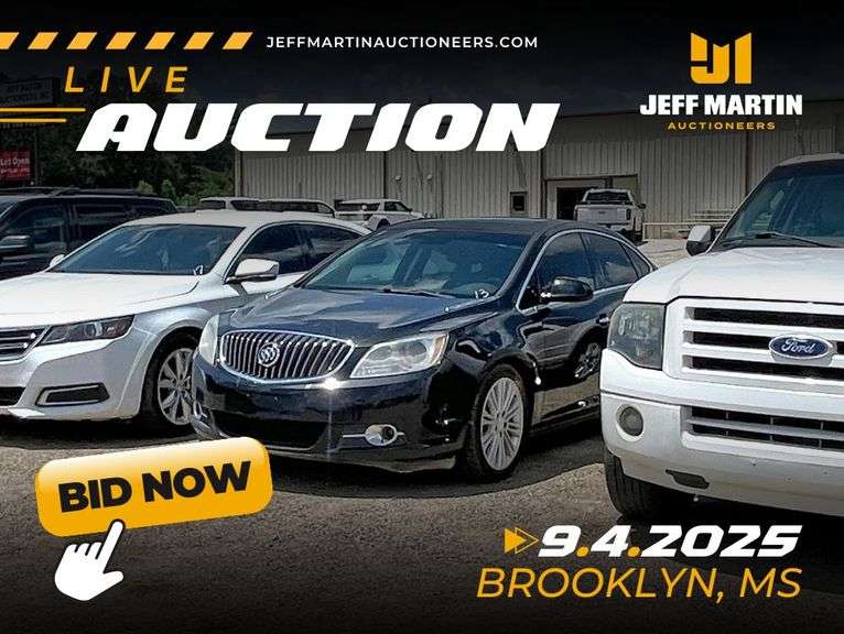 SOUTH MISSISSIPPI AUTO AUCTION FEATURING VEHICLES, BOATS, MOTORCYCLES, RV’S - SEPTEMBER 4TH @ 6PM CT