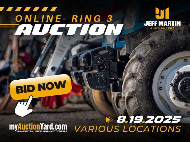 CONSTRUCTION AND TRANSPORTATION AUCTION- BEGINS CLOSING AUGUST 19TH @ 10AM CT