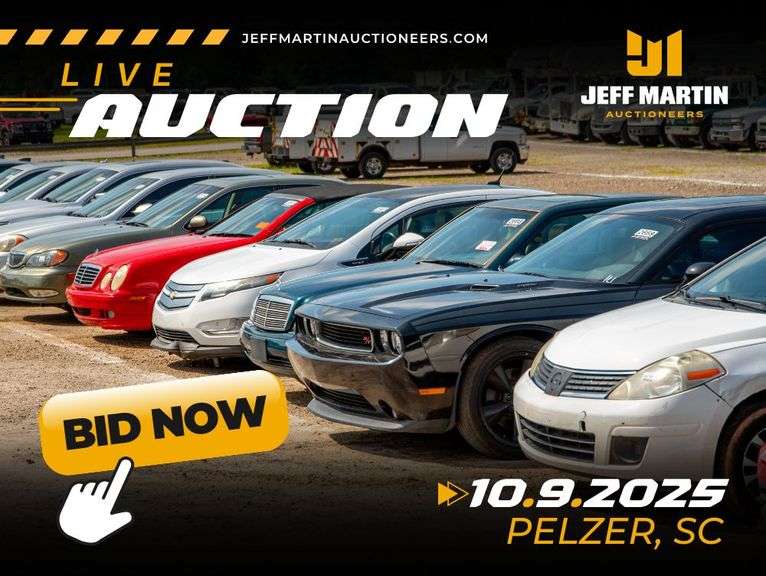 SOUTHEAST AUTOMOBILE AUCTION FEATURING VEHICLES, BOATS, MOTORCYCLES, RV'S  - OCTOBER 9TH @ 5:30 PM ET 