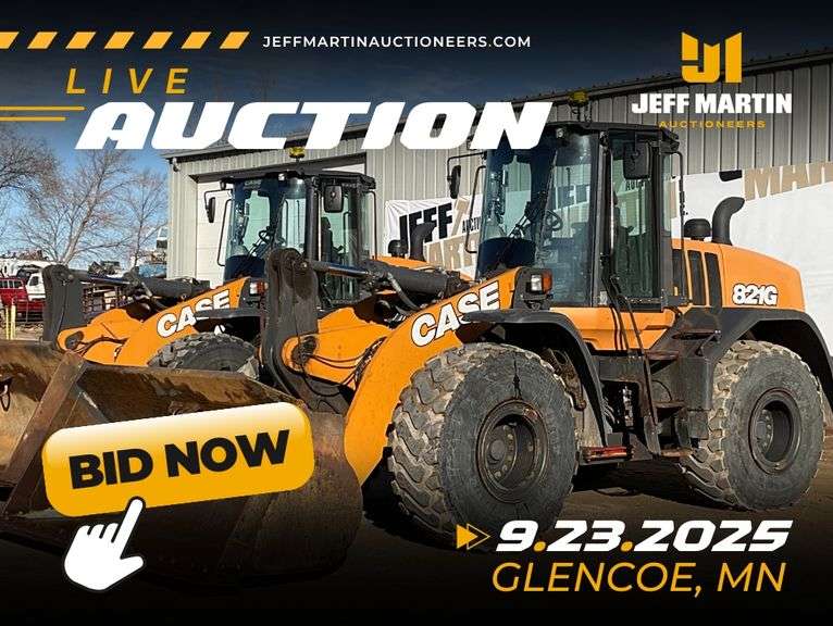 UPPER MIDWEST FALL CONSTRUCTION AND TRANSPORTATION PUBLIC AUCTION SEPTEMBER 23RD 2025 @ 9 AM CT