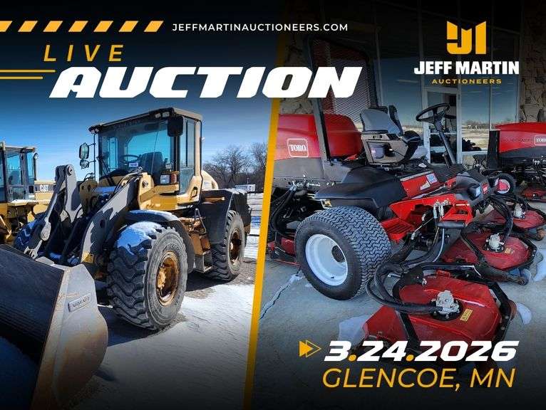 25TH ANNUAL TURF, GOLF COURSE, LANDSCAPING AND CONSTRUCTION EQUIPMENT AUCTION - MARCH 24TH @ 9 AM CT