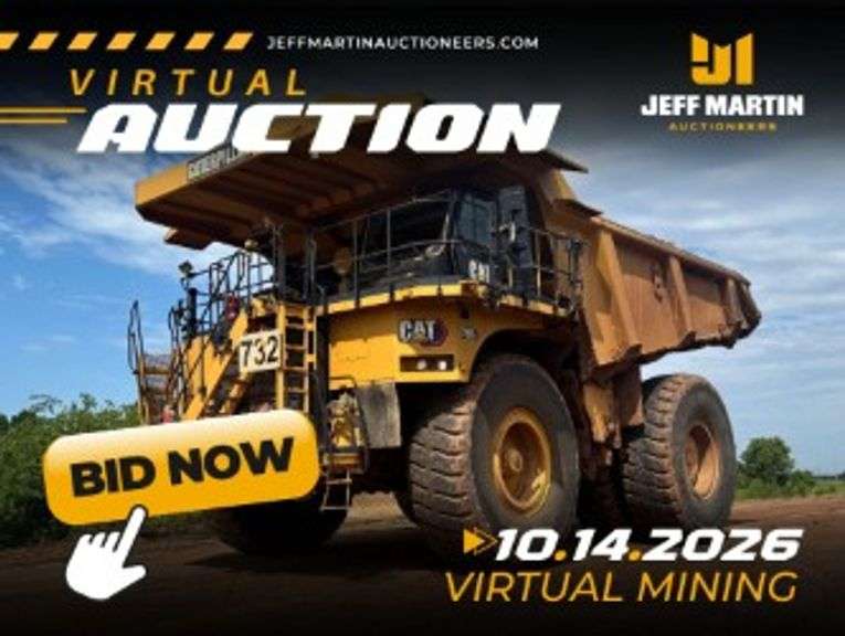 VIRTUAL MINING, HEAVY EQUIPMENT & SUPPORT EQUIPMENT AUCTION- OCTOBER 14TH @ 1PM CT