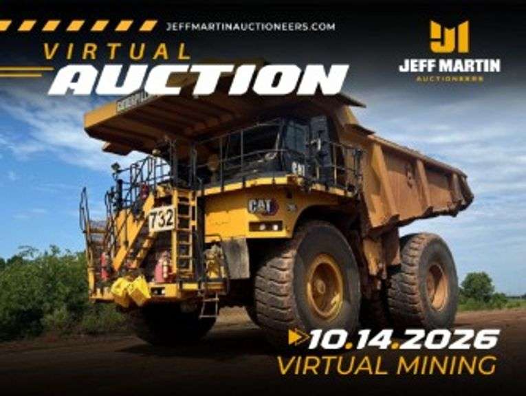 VIRTUAL MINING, HEAVY EQUIPMENT & SUPPORT EQUIPMENT AUCTION- OCTOBER 14TH @ 1PM CT