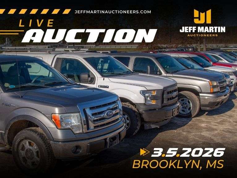 SOUTH MISSISSIPPI AUTO AUCTION FEATURING VEHICLES, BOATS, MOTORCYCLES, RV’S - MARCH 5TH @ 6PM CT