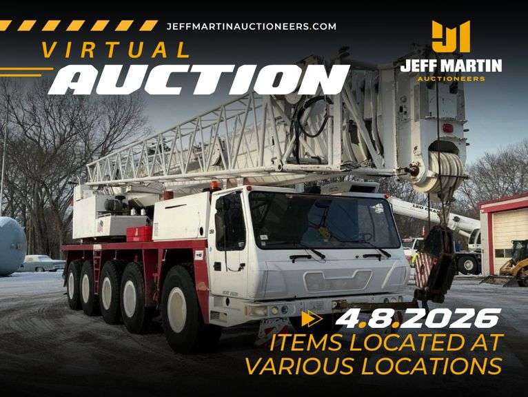 VIRTUAL CRANE & HEAVY TRANSPORT AUCTION - APRIL 8TH @ 10 AM CT