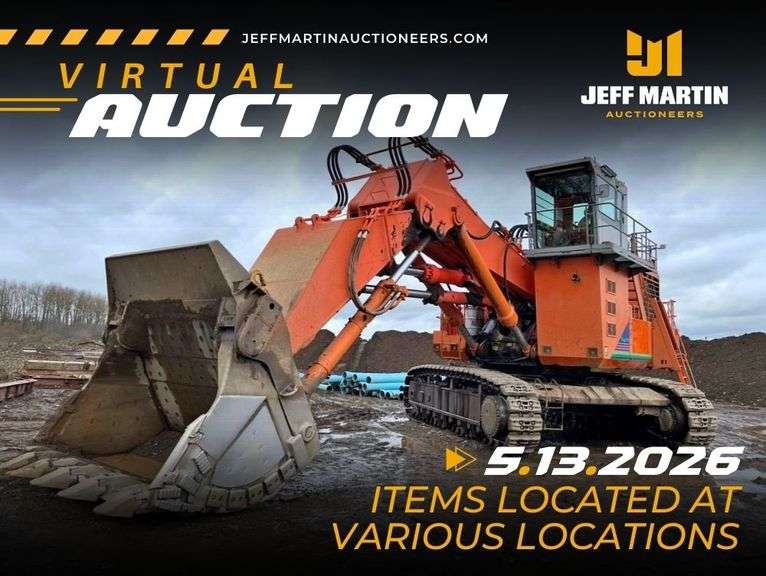 VIRTUAL MINING, HEAVY EQUIPMENT & SUPPORT EQUIPMENT AUCTION- MAY 13TH @ 1PM CT