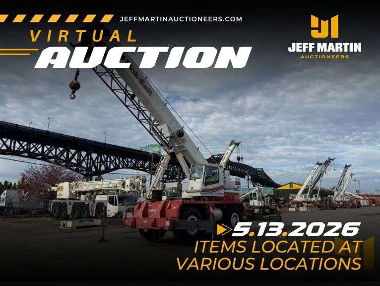 VIRTUAL CRANE & HEAVY TRANSPORT AUCTION - MAY 13TH @ 10 AM CT