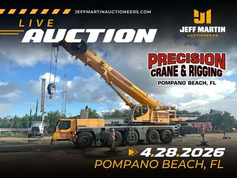 Jeff Martin Auctioneers Announces The Successful Sale of Precision Crane & Rigging INC.