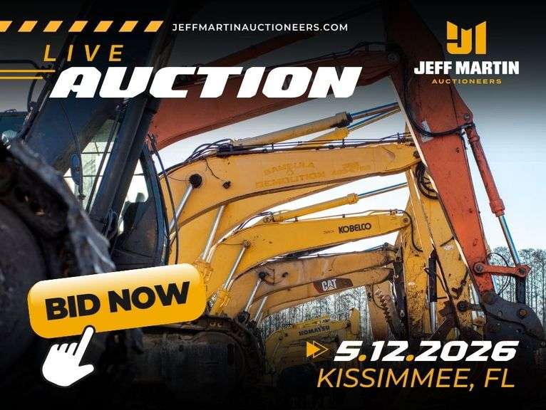 KISSIMMEE FLORIDA CONSTRUCTION LIVE AUCTION- MAY 12TH @ 9AM ET       