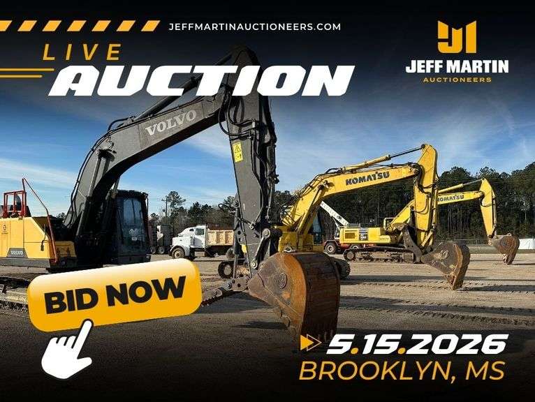 LATE SPRING CONSTRUCTION & TRANSPORTATION PUBLIC AUCTION- MAY 15TH @ 9AM CT