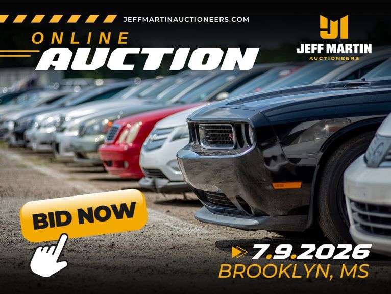 ONLINE ONLY - SOUTH MISSISSIPPI AUTO AUCTION FEATURING VEHICLES, BOATS, MOTORCYCLES, RV’S - BEGINS CLOSING THURSDAY, JULY 9TH @ 12:00 PM CT