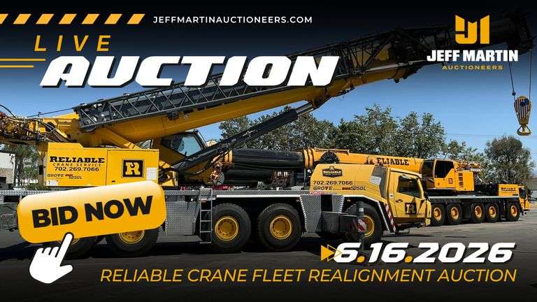 From Crawler Cranes to Peterbilts: Major Fleet Auction Coming to California