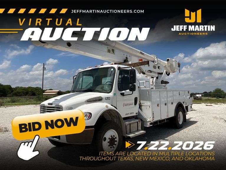 VIRTUAL UTILITY EQUIPMENT AUCTION - JULY 22ND @ 10 AM CT