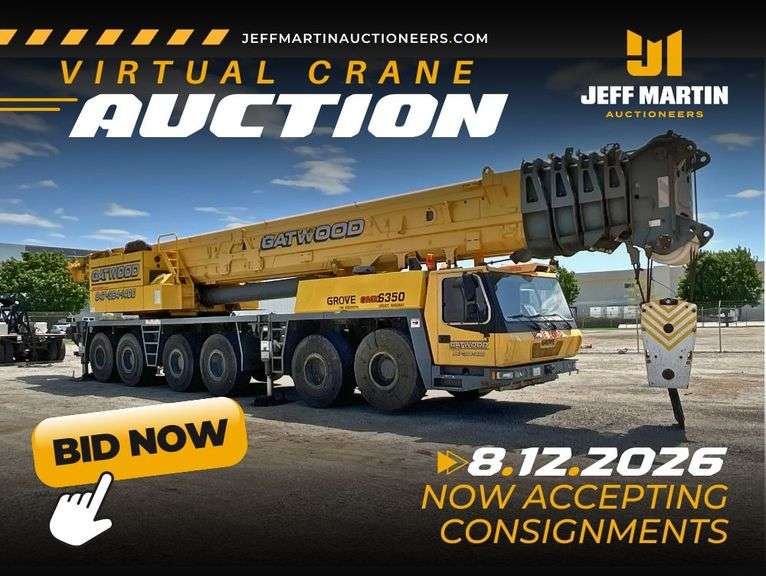 VIRTUAL CRANE & HEAVY TRANSPORT AUCTION - AUGUST 12TH @ 10 AM CT