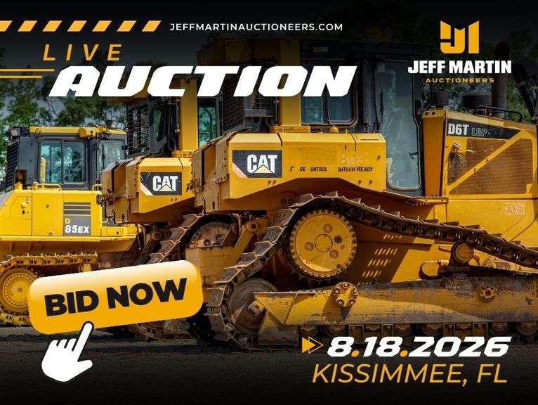 KISSIMMEE FLORIDA CONSTRUCTION LIVE AUCTION- AUGUST 18TH @ 9AM ET       