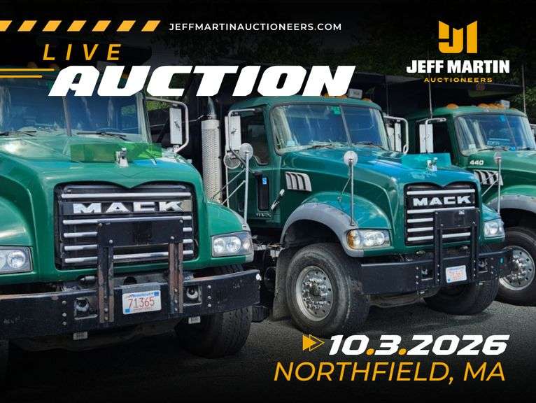 NORTHEAST US LIVE & ONLINE PUBLIC AUCTION - OCTOBER 3RD @ 9AM ET