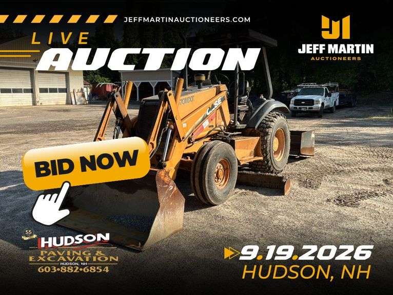 ABSOLUTE RETIREMENT AUCTION - HUDSON PAVING - SEPTEMBER 19TH @ 9AM ET