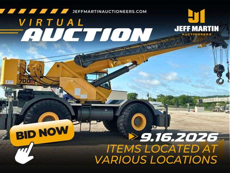 VIRTUAL CRANE & HEAVY TRANSPORT AUCTION - SEPTEMBER 16TH @ 10 AM CT