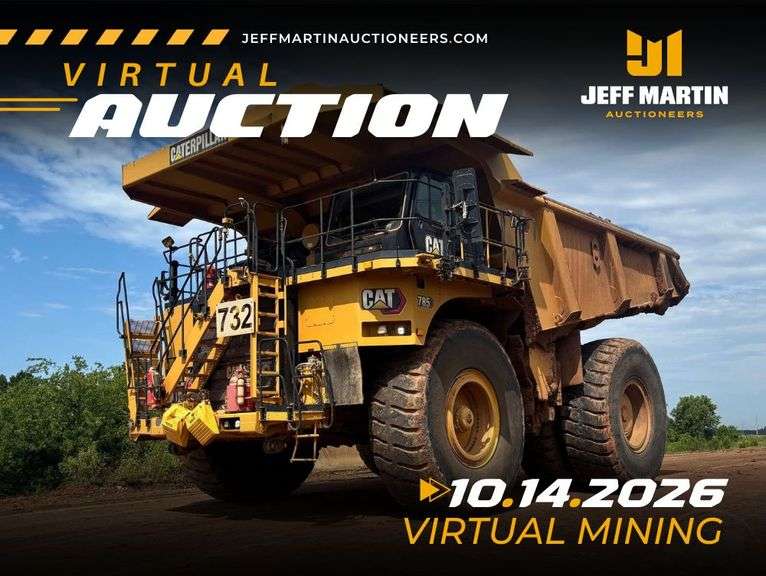 VIRTUAL MINING, HEAVY EQUIPMENT & SUPPORT EQUIPMENT AUCTION- OCTOBER 14TH @ 1PM CT