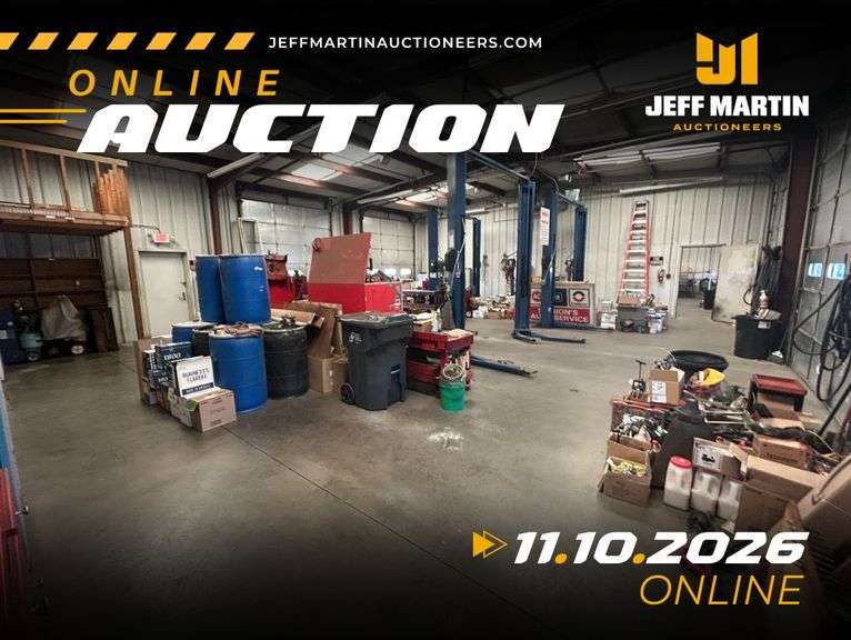 ONLINE ONLY - COMPLETE AUTOMOTIVE SHOP DISPERSAL AUCTION – TUESDAY, NOVEMBER 10TH @ 10AM ET