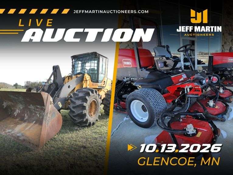 UPPER MIDWEST ANNUAL FALL COMMERCIAL TURF, GOLF COURSE, LANDSCAPE, LAWN CARE AND SNOW REMOVAL PUBLIC AUCTION OCT 13TH @ 9AM CST
