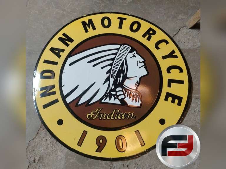 INDIAN MOTORCYCLE 1901, 30" SINGLE SIDED