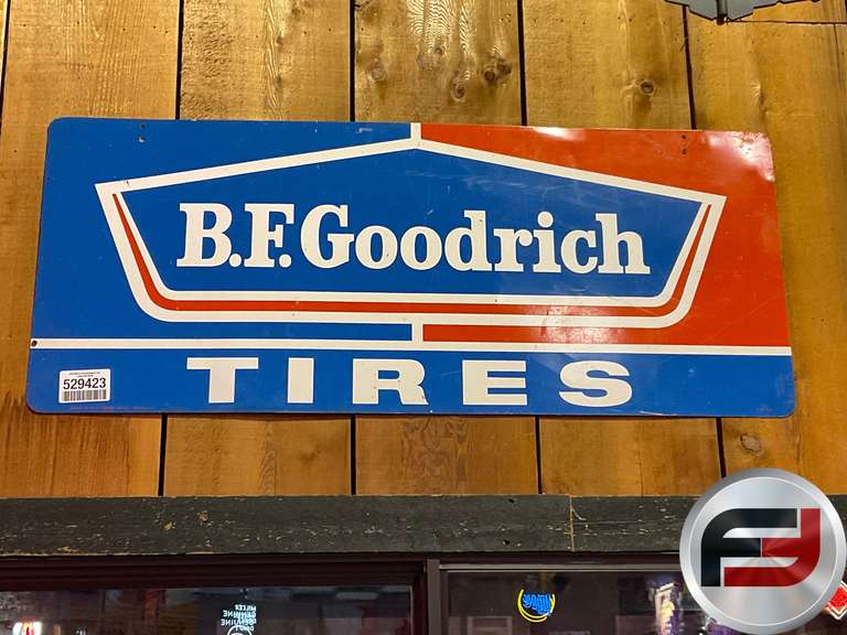 B.F. GOODRICH TIRES METAL SIGN