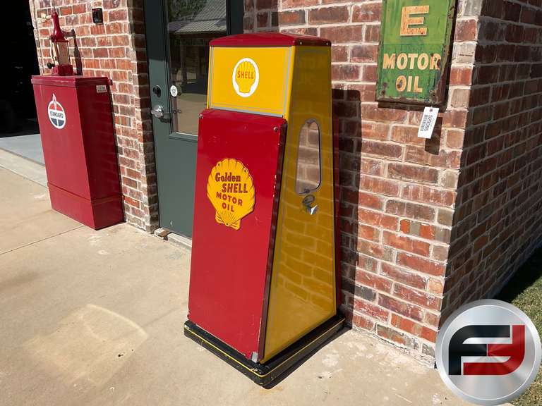 SHELL SELOIL OIL DISPLAY SERVICE CABINET