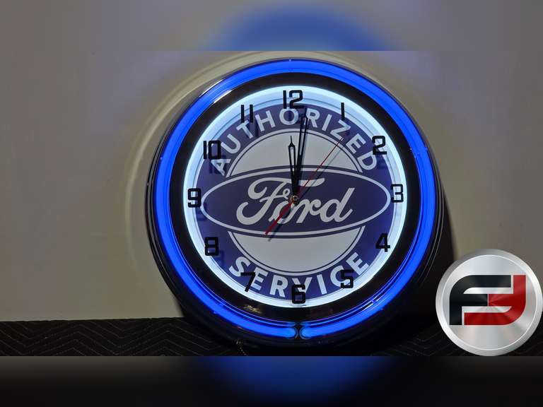 FORD NEON CLOCK, 18"