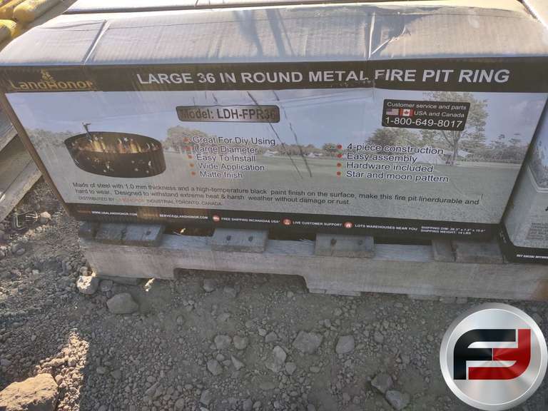 UNUSED LANDHONOR LDH-FPR36 36” ROUND METAL FIRE PIT RING