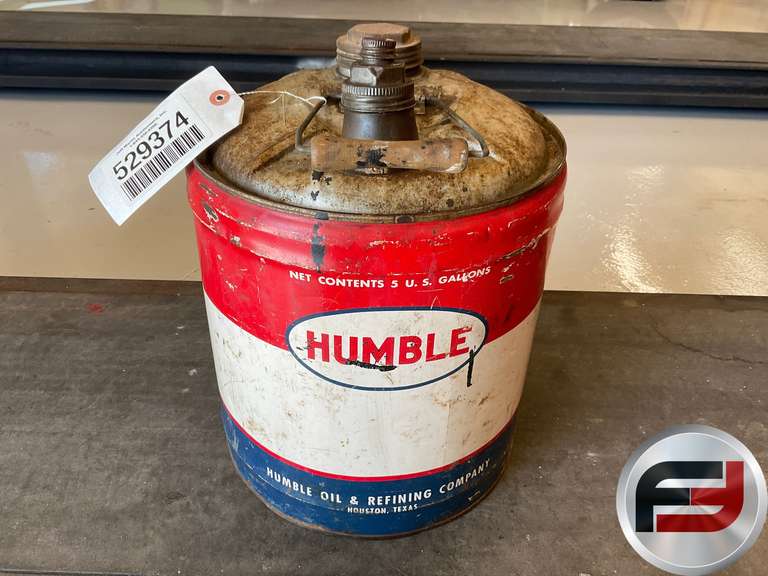 HUMBLE OIL & REFINING COMPANY 5 GALLON GAS CAN