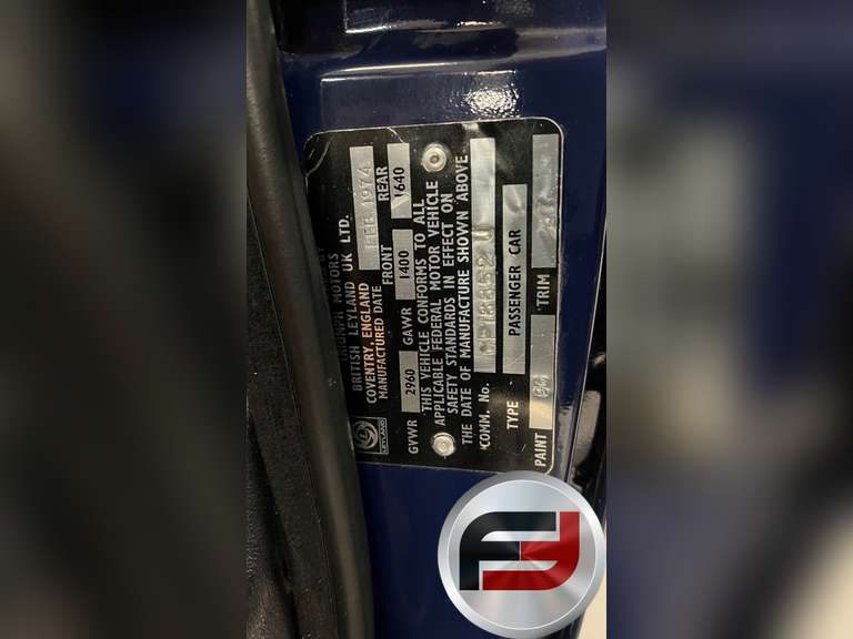 1974 TRIUMPH TR6 CONVERTIBLE VIN: CF18852U