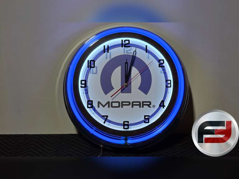 MOPAR NEON CLOCK, 18"
