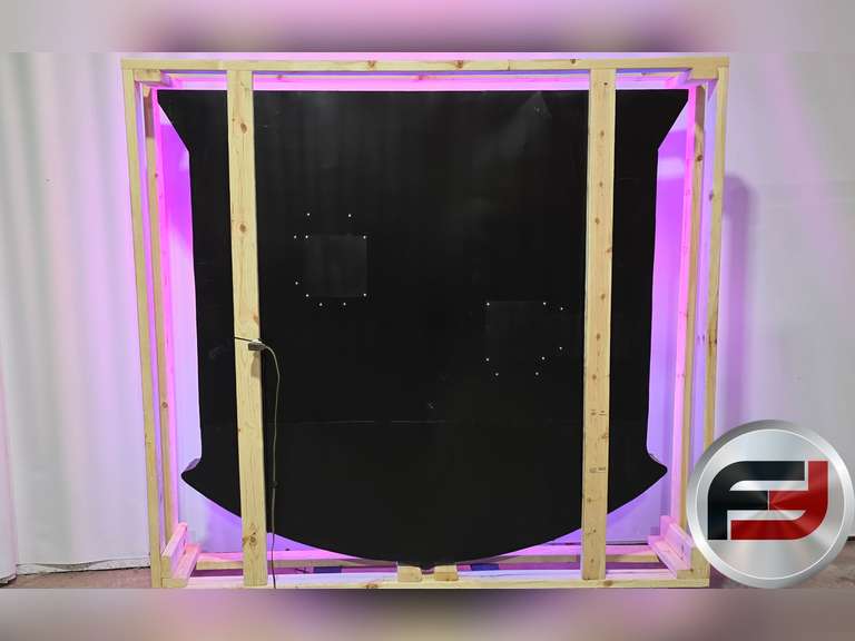 ORIGINAL MOBILGAS PORCELAIN NEON SIGN, 72" X 72", ANIMATED NEON,