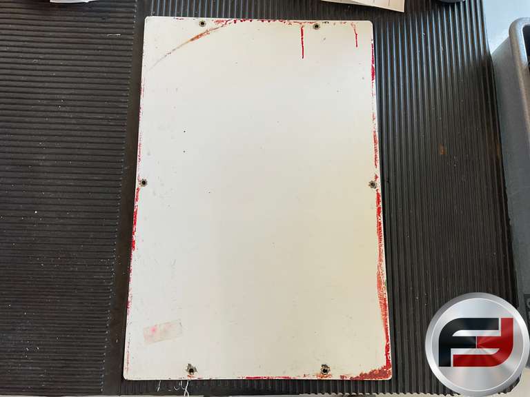 TEXACO FIRE CHIEF GASOLINE ENAMEL SIGN, 12” X 18”