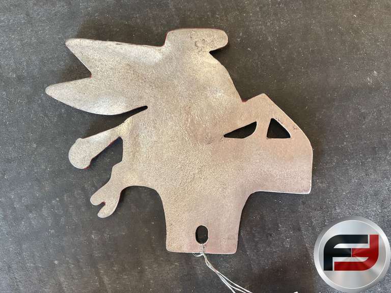 MOBIL DRIVE SAFELY PEGASUS CAST ALUMINUM LICENSE PLATE TOPPER, 6”