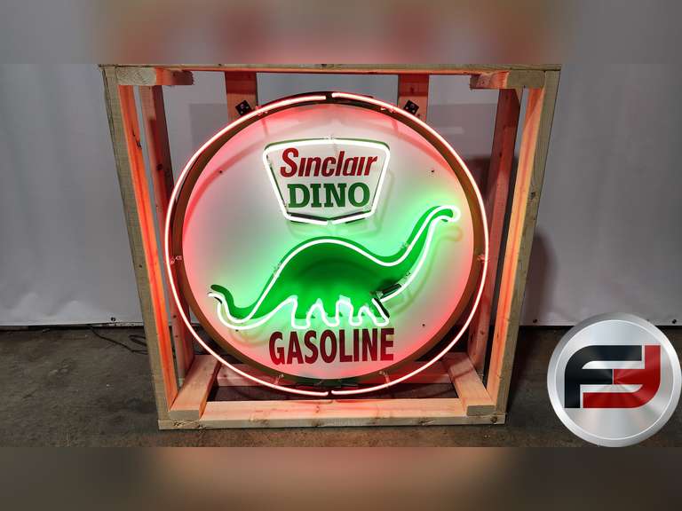 SINCLAIR DINO NEON SIGN, 36" X 36"
