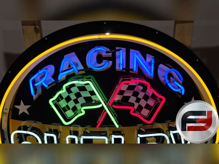 CUSTOM SHELBY RACING TIN NEON SIGN, 48" X 48", NEW