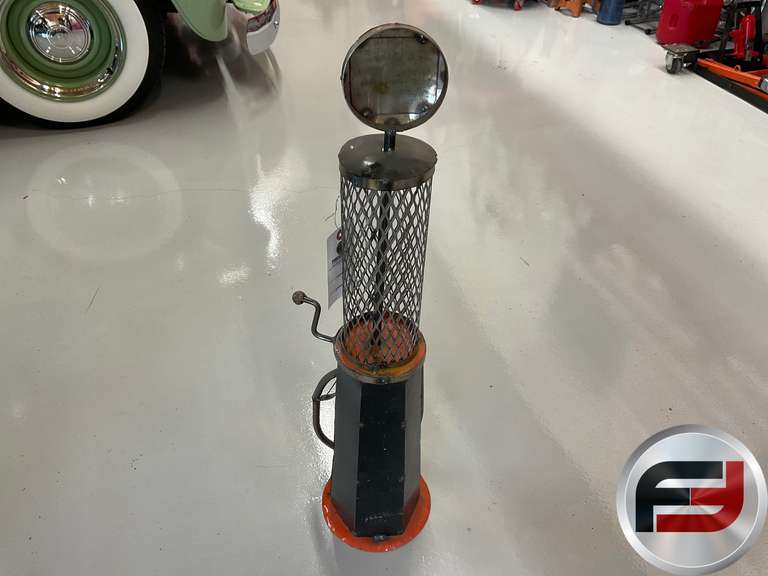 MINIATURE HARLEY PUMP, METAL, 32” TALL