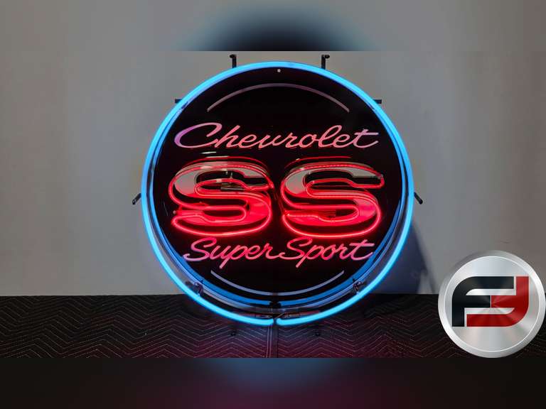 CHEVROLET SUPER SPORT NEON SIGN, 20" X 24"