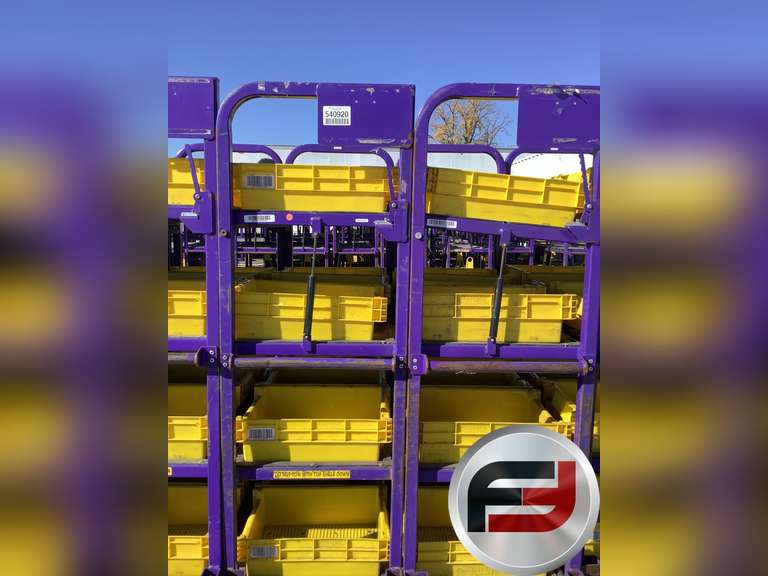 QTY OF (2) 69”X47” TOWABLE4 SHELF STORAGE RACK WITH 12