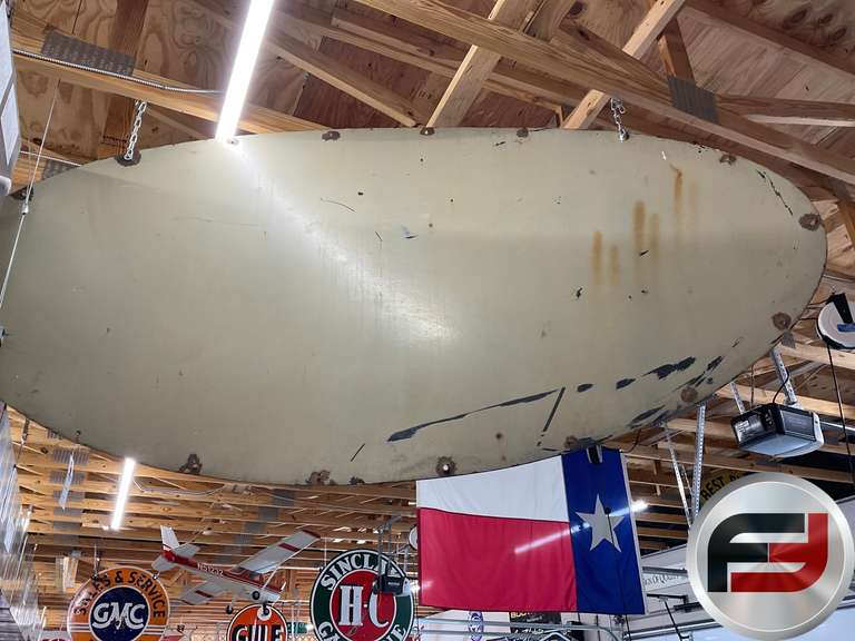 HUMBLE OIL DEALER SIGN, ENAMEL, SINGLE SIDED, 96” X 48”