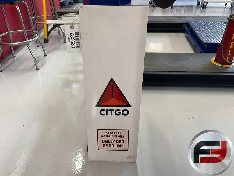 CITGO UNLEADED GASOLINE PANEL, 10 1/2” X 32”