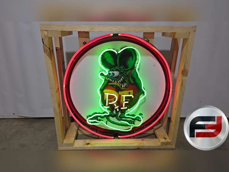 RAT FINK NEON SIGN, 36" X 36"