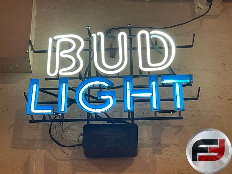 BUD LIGHT NEON SIGN, 23" X 18"