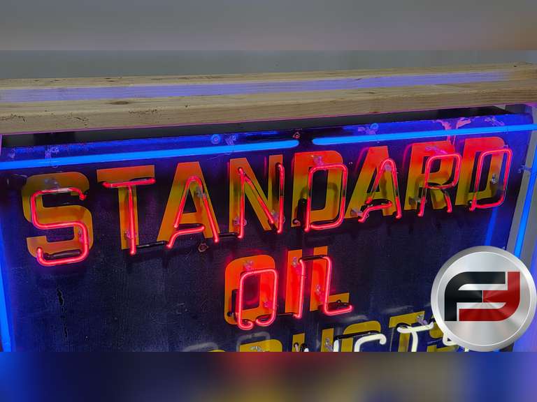 ORIGINAL STANDARD OIL PORCELAIN NEON SIGN, 31" X 57", NEW